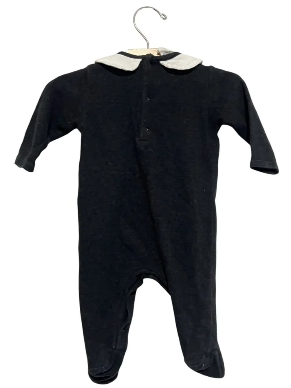 Le Petit Coco Footie One Piece Romper 6 Months Grey